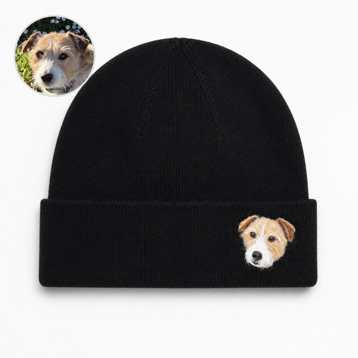 Custom Needle Felted Pet Portrait Hat | Hand-Felted Needle Art Hat