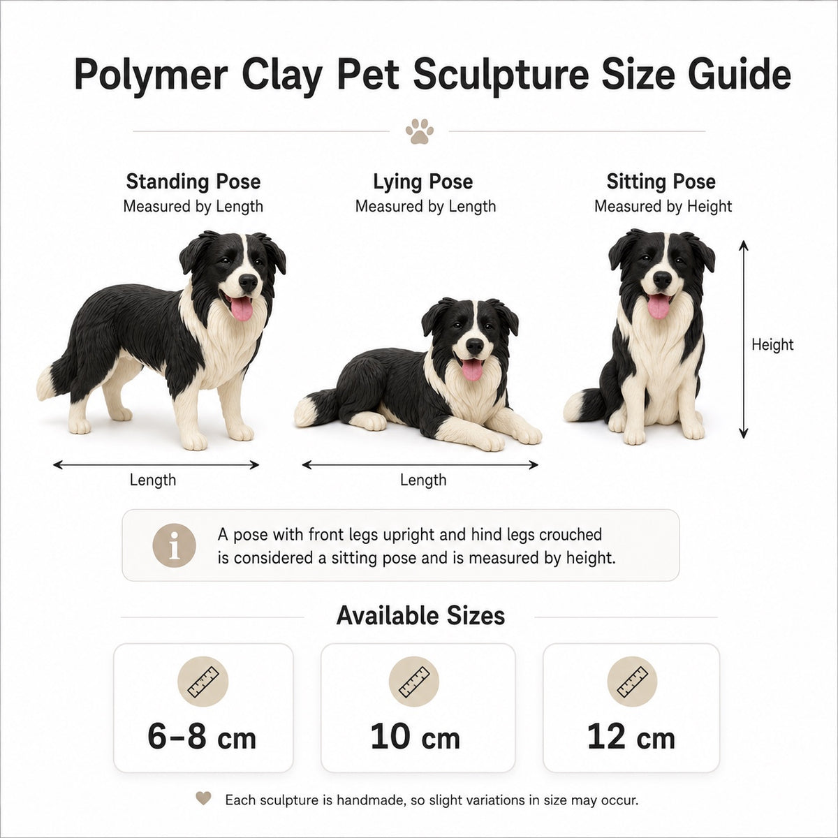 Custom Pet Polymer Clay Sculpture – Handmade 3D Pet Figurine