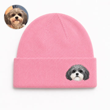 Custom Needle Felted Pet Portrait Hat | Hand-Felted Needle Art Hat