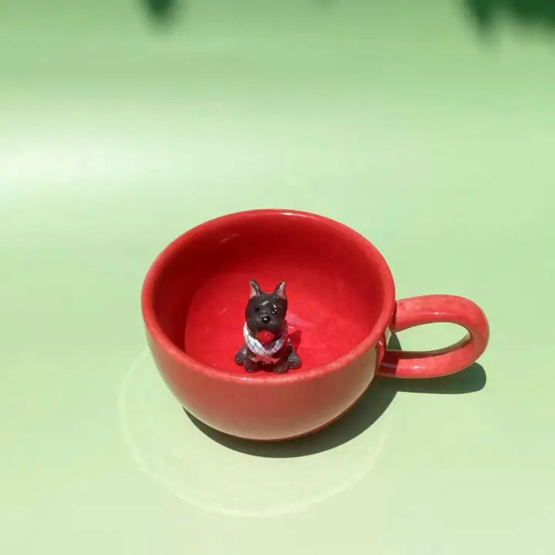 Colorful 3D Pet Mug – Custom Dog or Cat Inside | 6 Dopamine Colors | 1 or 2 Pets | 350ml Ceramic Cup