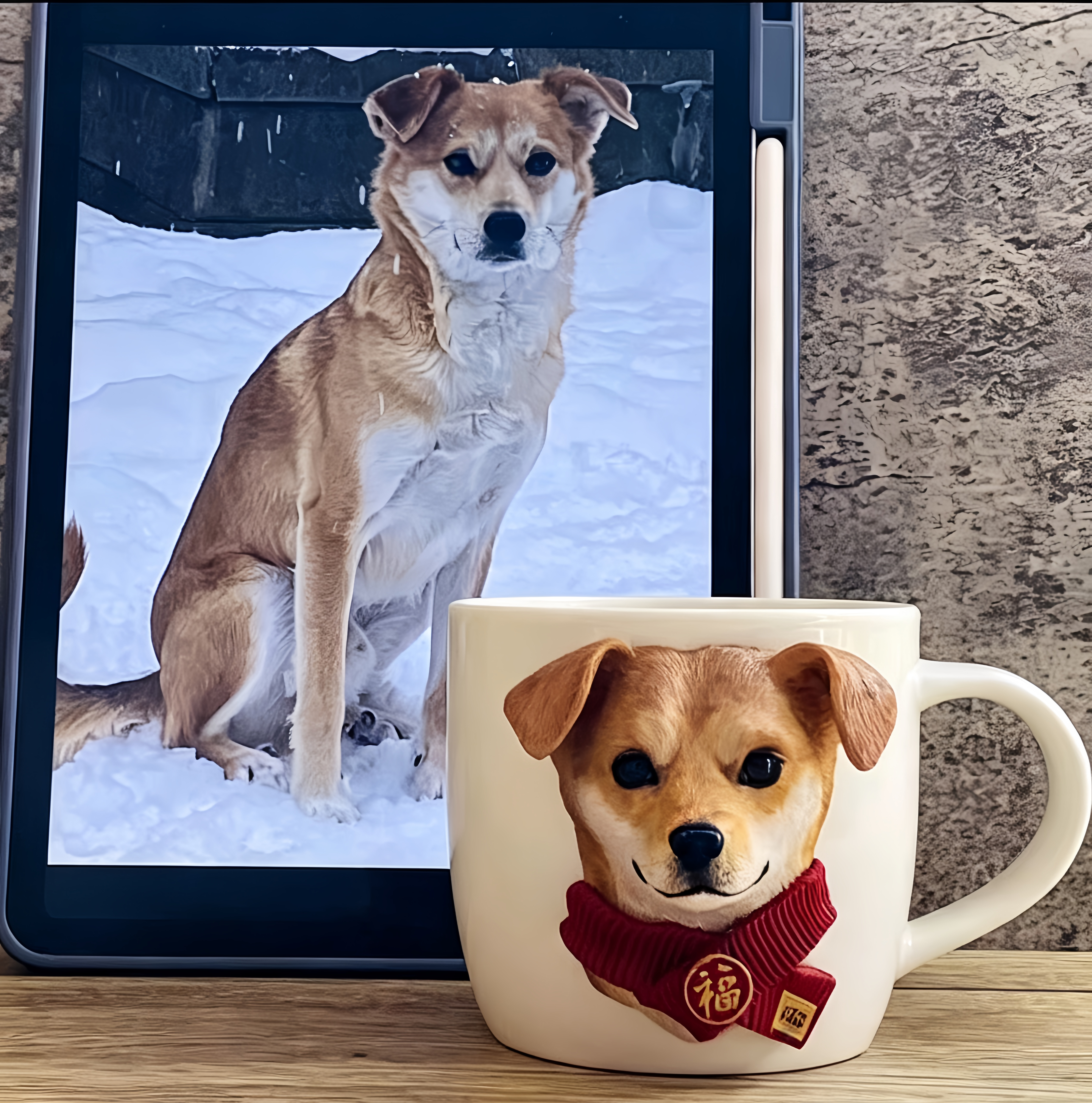 Customized polymer clay pet mug