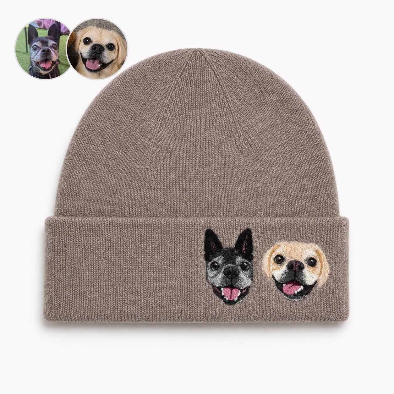 Custom Needle Felted Pet Portrait Hat | Hand-Felted Needle Art Hat