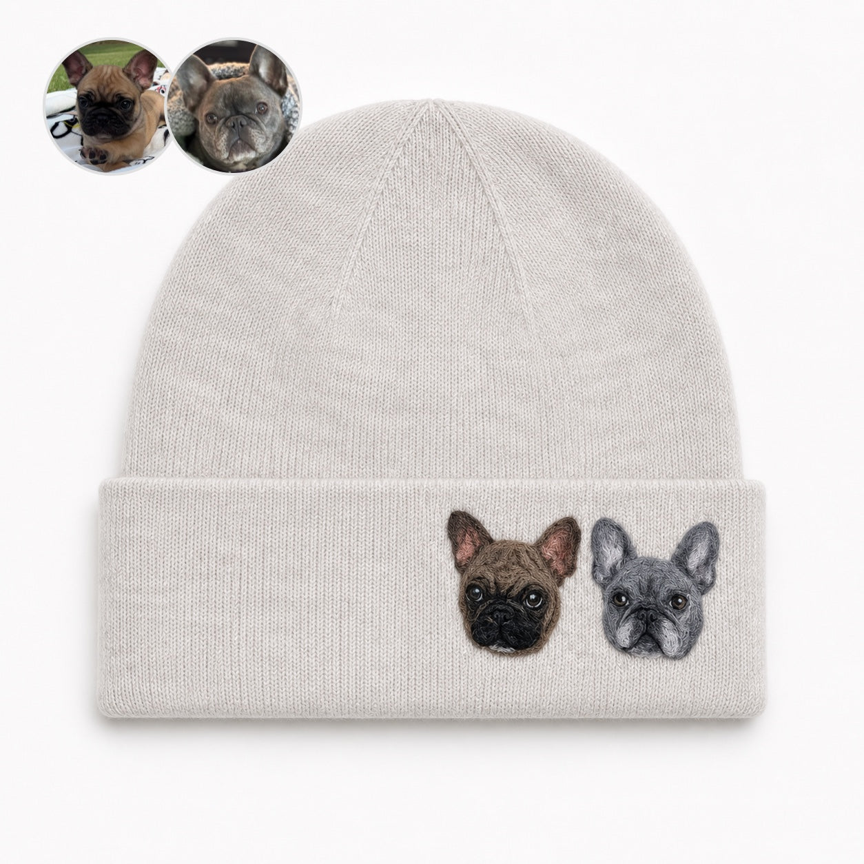 Custom Needle Felted Pet Portrait Hat | Hand-Felted Needle Art Hat