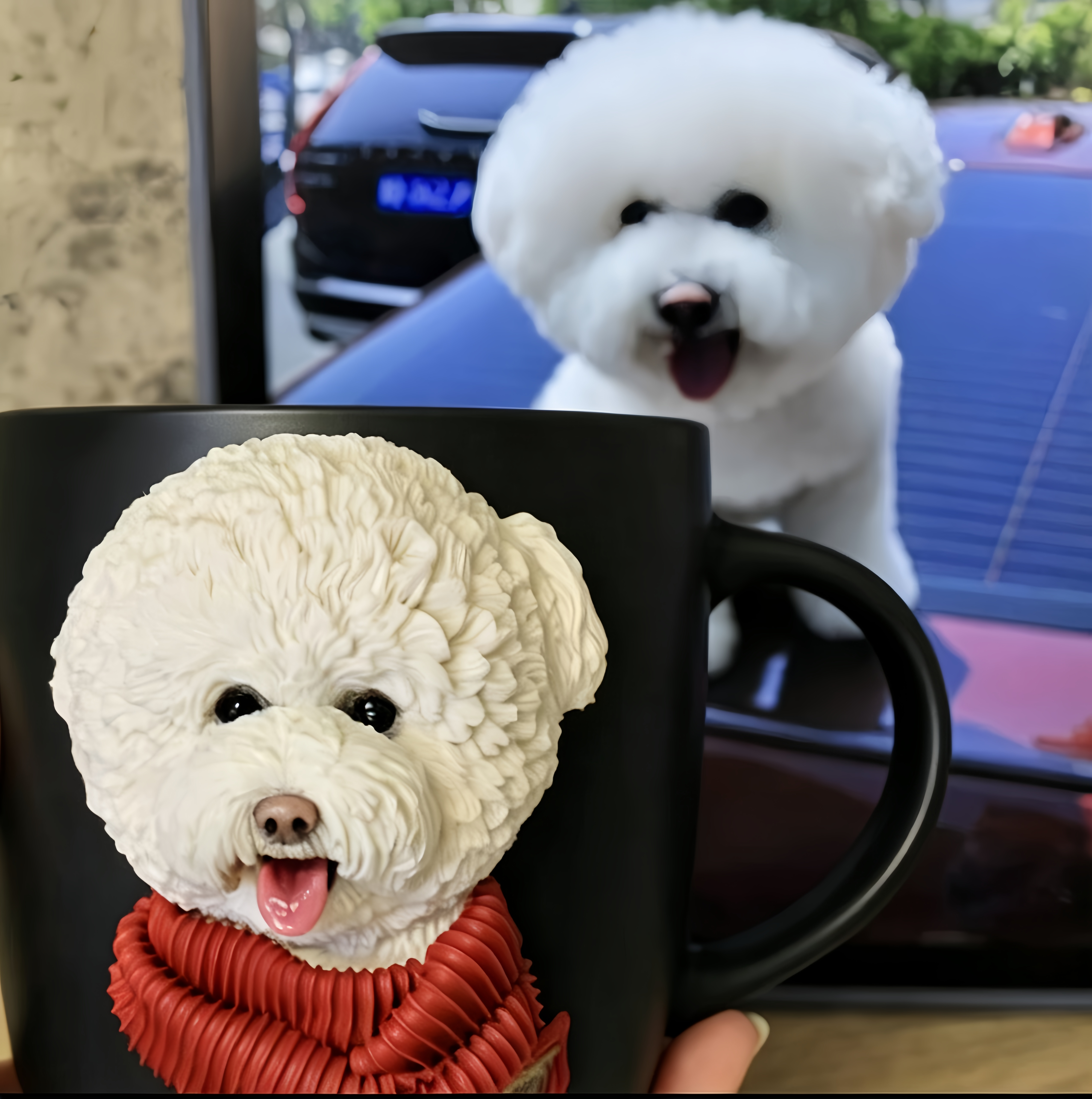 Customized polymer clay pet mug