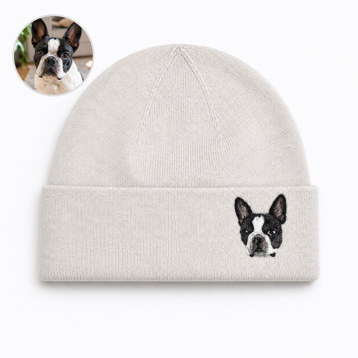 Custom Needle Felted Pet Portrait Hat | Hand-Felted Needle Art Hat