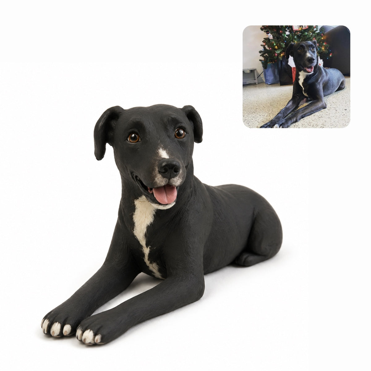 Custom Pet Polymer Clay Sculpture – Handmade 3D Pet Figurine