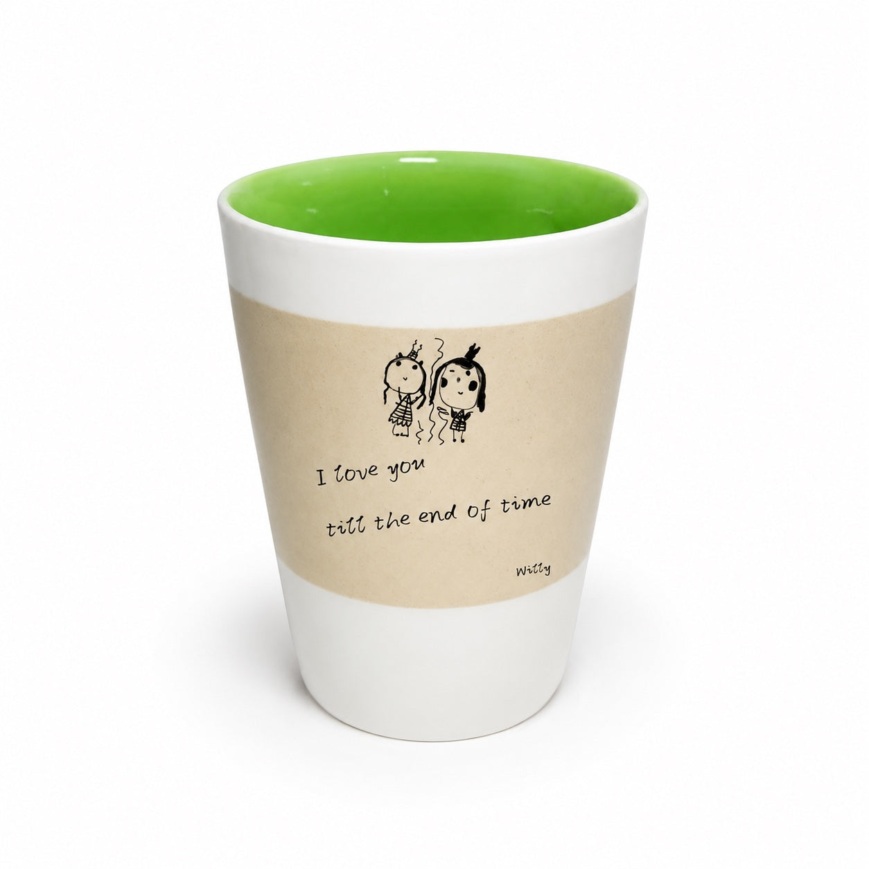 Custom Handwritten Letter Ceramic Mug – Personalized Handwriting & Artwork