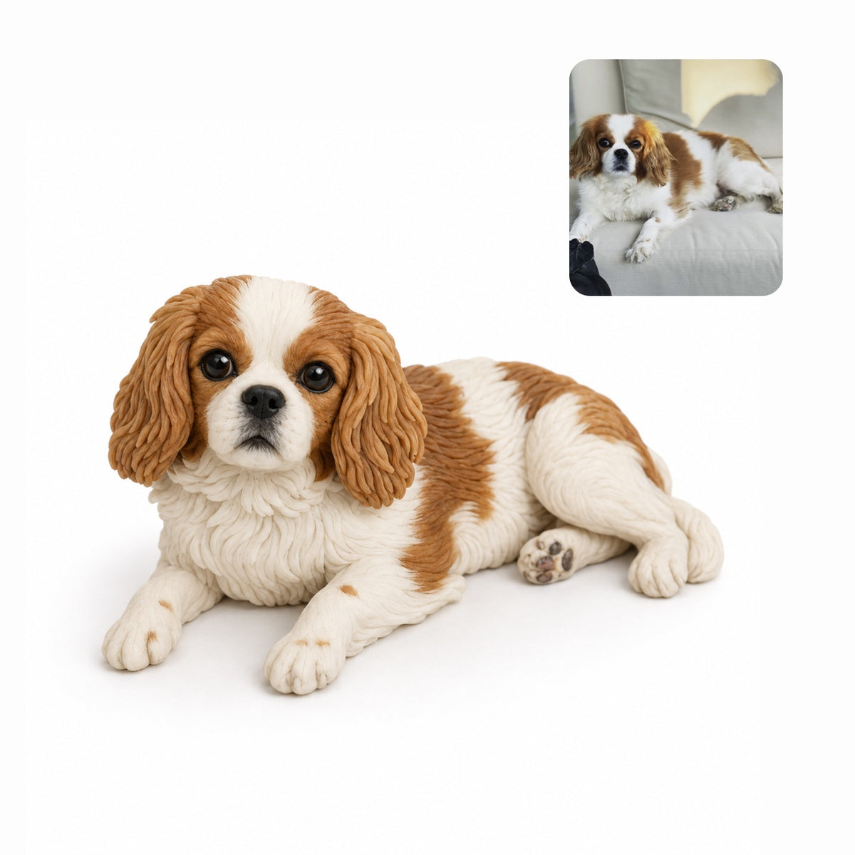 Custom Pet Polymer Clay Sculpture – Handmade 3D Pet Figurine