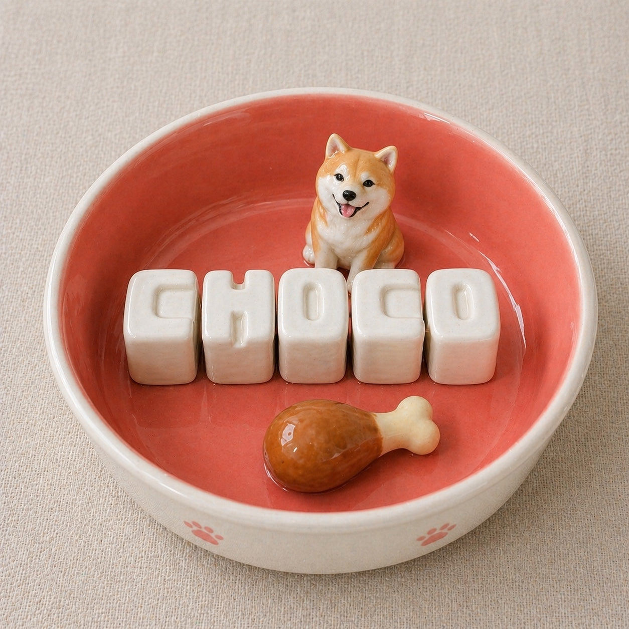 Personalized Pet Bowl with Custom Name, Handmade Ceramic Dog & Cat Bowl, Custom Pet Photo Gift, Unique Pet Lover Keepsake