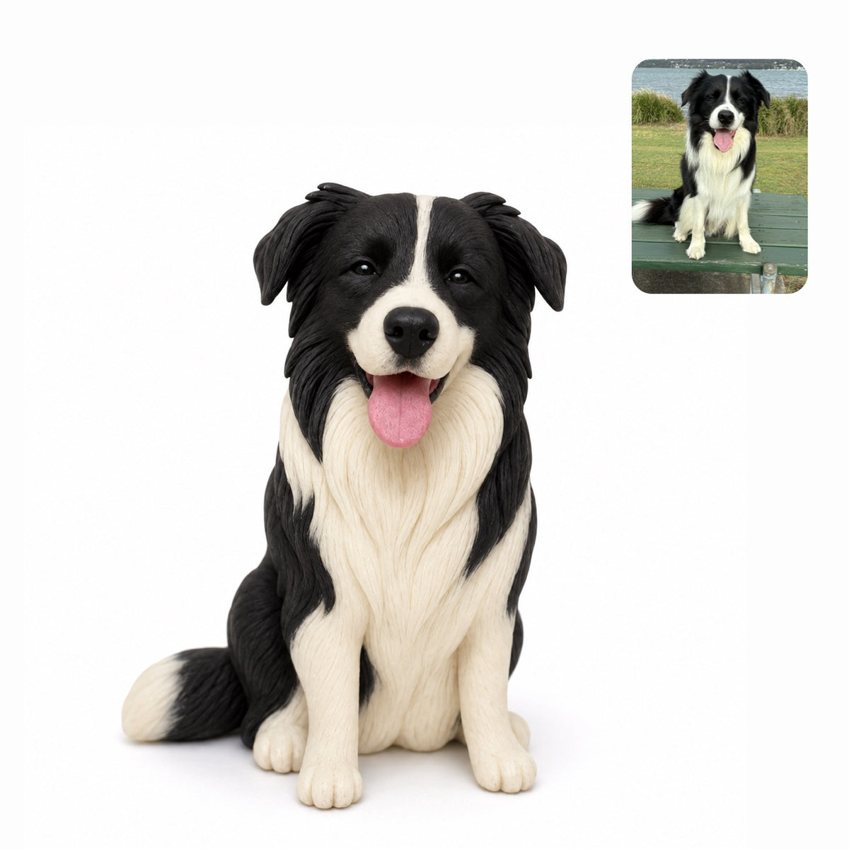 Custom Pet Polymer Clay Sculpture – Handmade 3D Pet Figurine