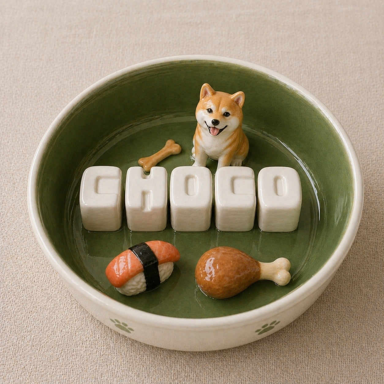 Personalized Pet Bowl with Custom Name, Handmade Ceramic Dog & Cat Bowl, Custom Pet Photo Gift, Unique Pet Lover Keepsake