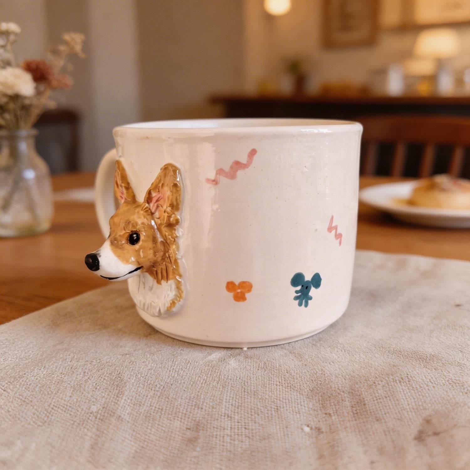 Custom Pet 3D Head Mug – Personalized Dog & Cat Ceramic Coffee Mug