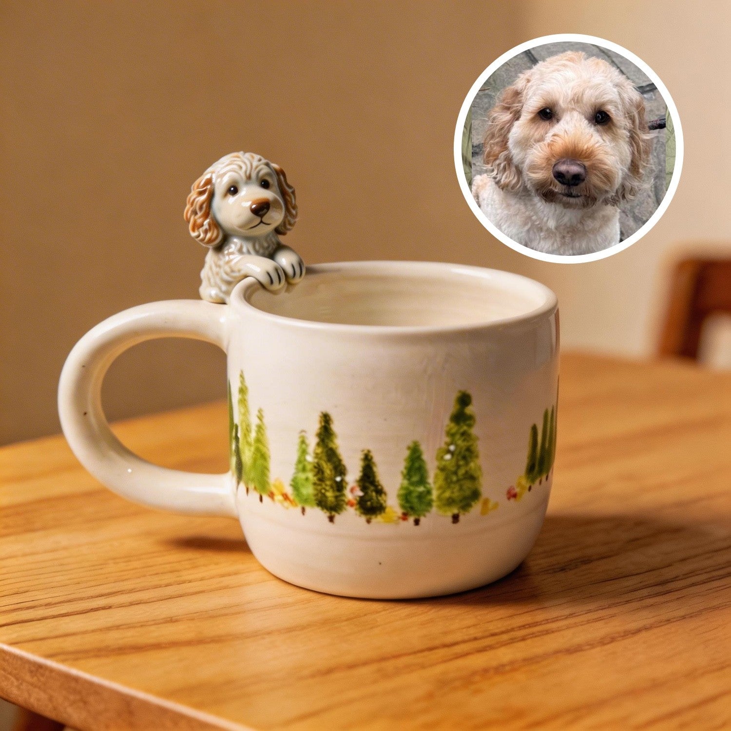 Custom Pet 3D Hanging Mug – Personalized Pet Ceramic Cup