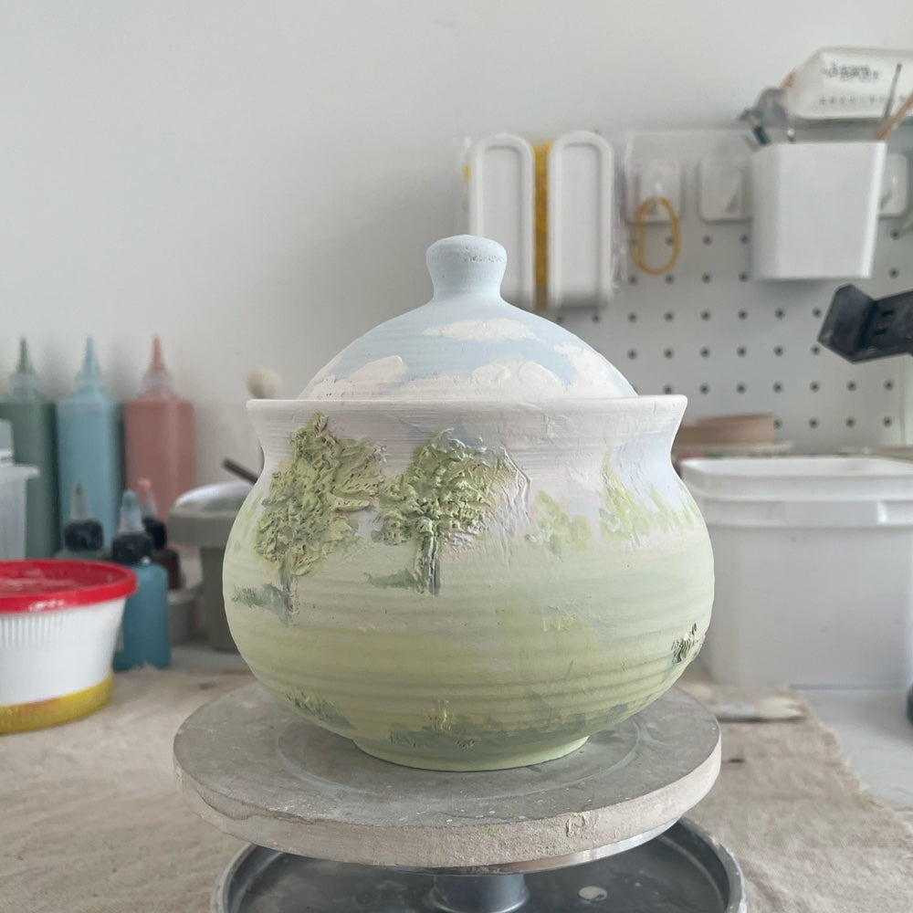 🌊 Custom Pet Photo Urn – Handcrafted Ceramic Memorial (12oz)