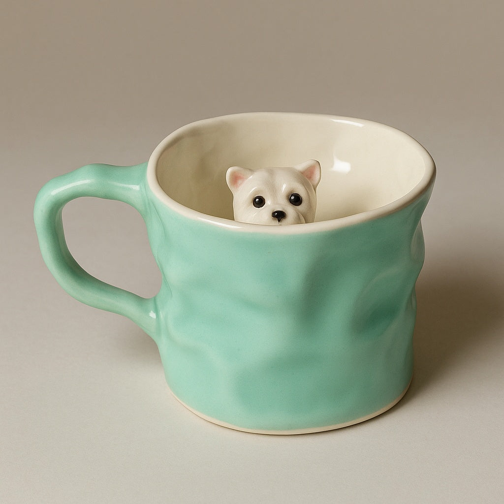 Custom Pet Ripple Ceramic Mug – Personalized Pet Inside Cup