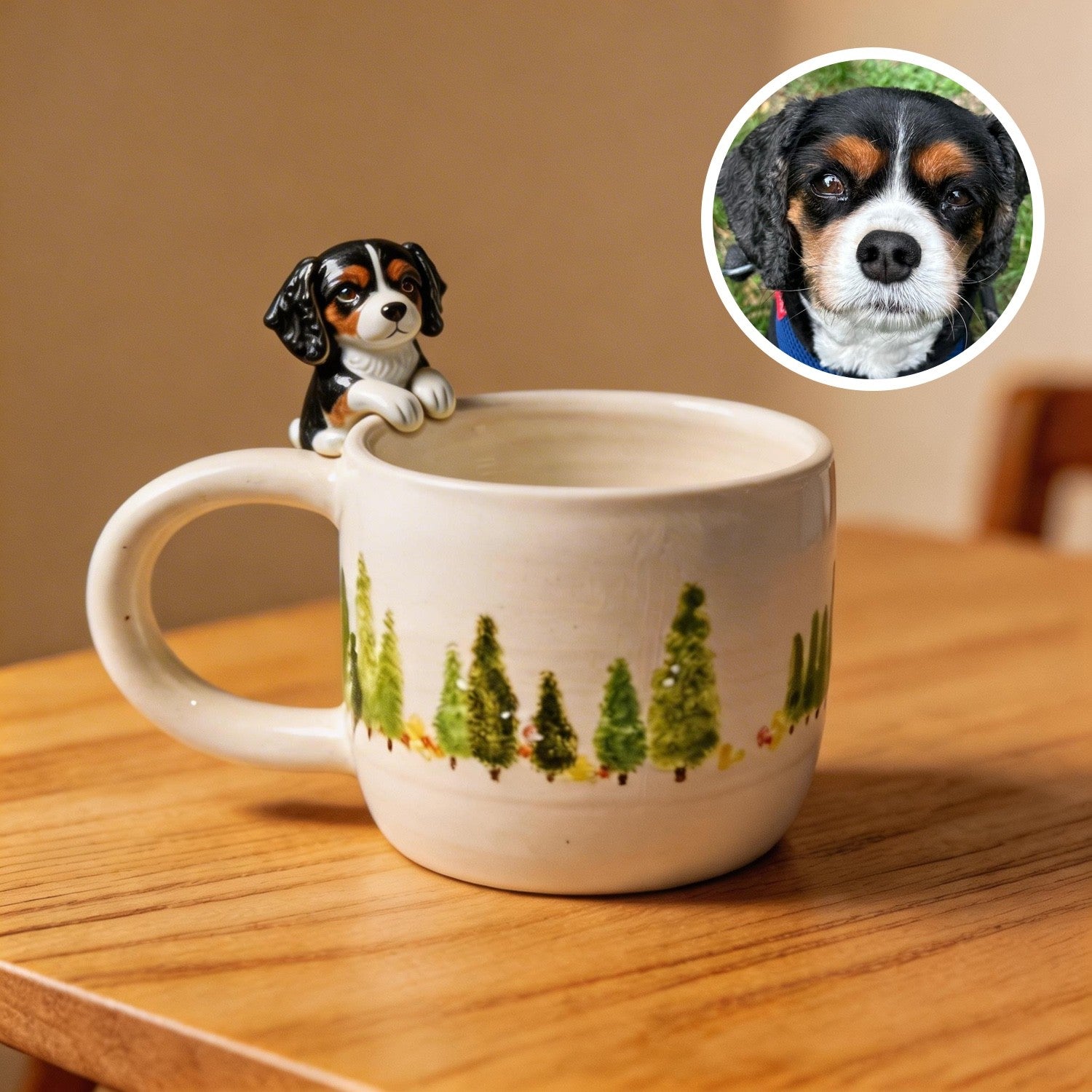 Custom Pet 3D Hanging Mug – Personalized Pet Ceramic Cup