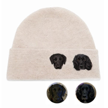 🧵 Custom Pet Portrait Wool Beanie – Hand-Felted Needle Art Hat