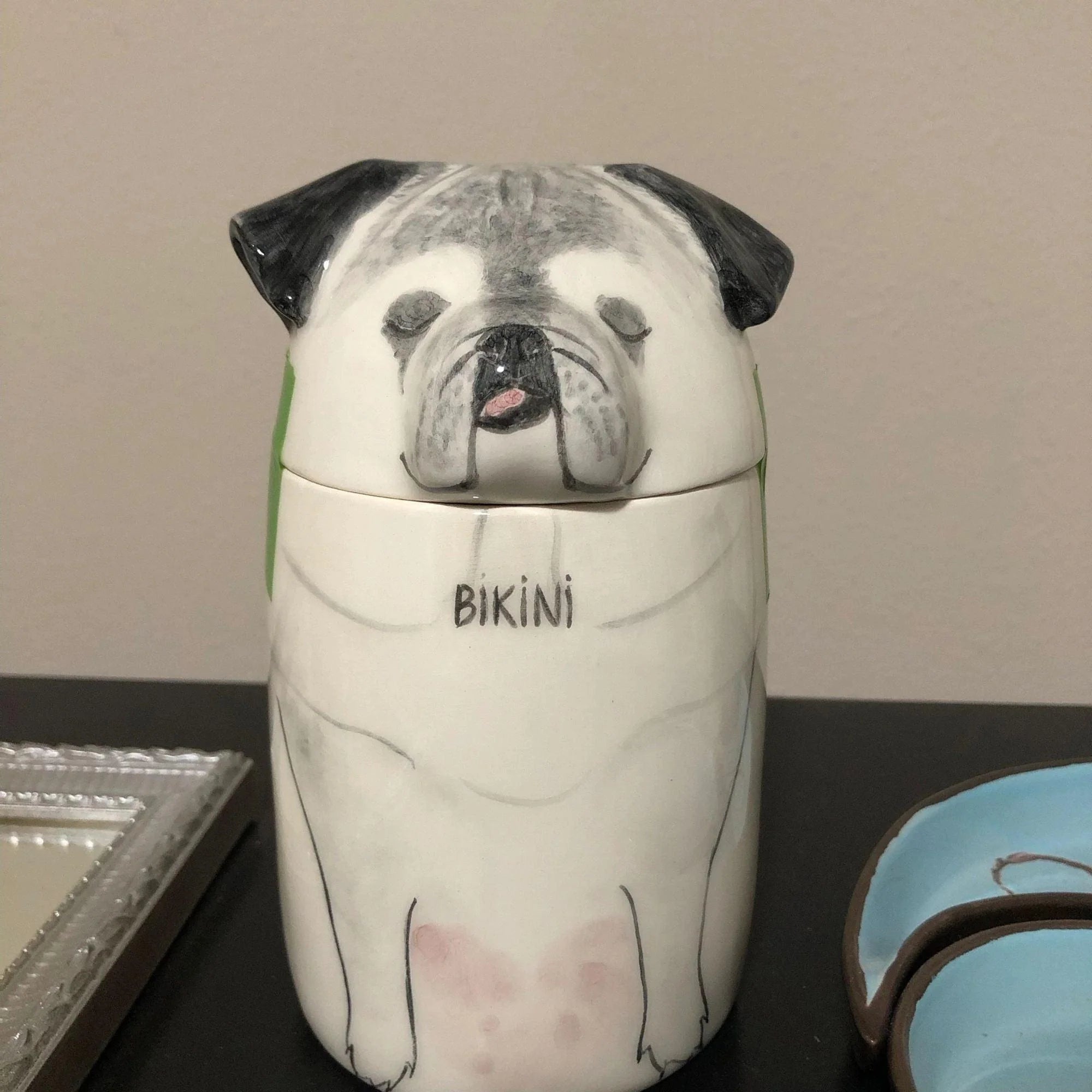 Custom Pet Urn for Dog Ashes - Personalized Ceramic Memorial Keepsake with Engraved Name & Photo, Handmade Pet Cremation Urn for Small Medium Large Dogs