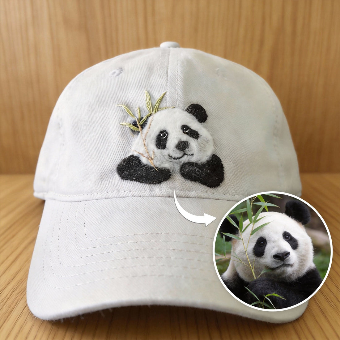 Personalized Pet Portrait Baseball Cap | Handmade Wool Felt Embroidered Hat