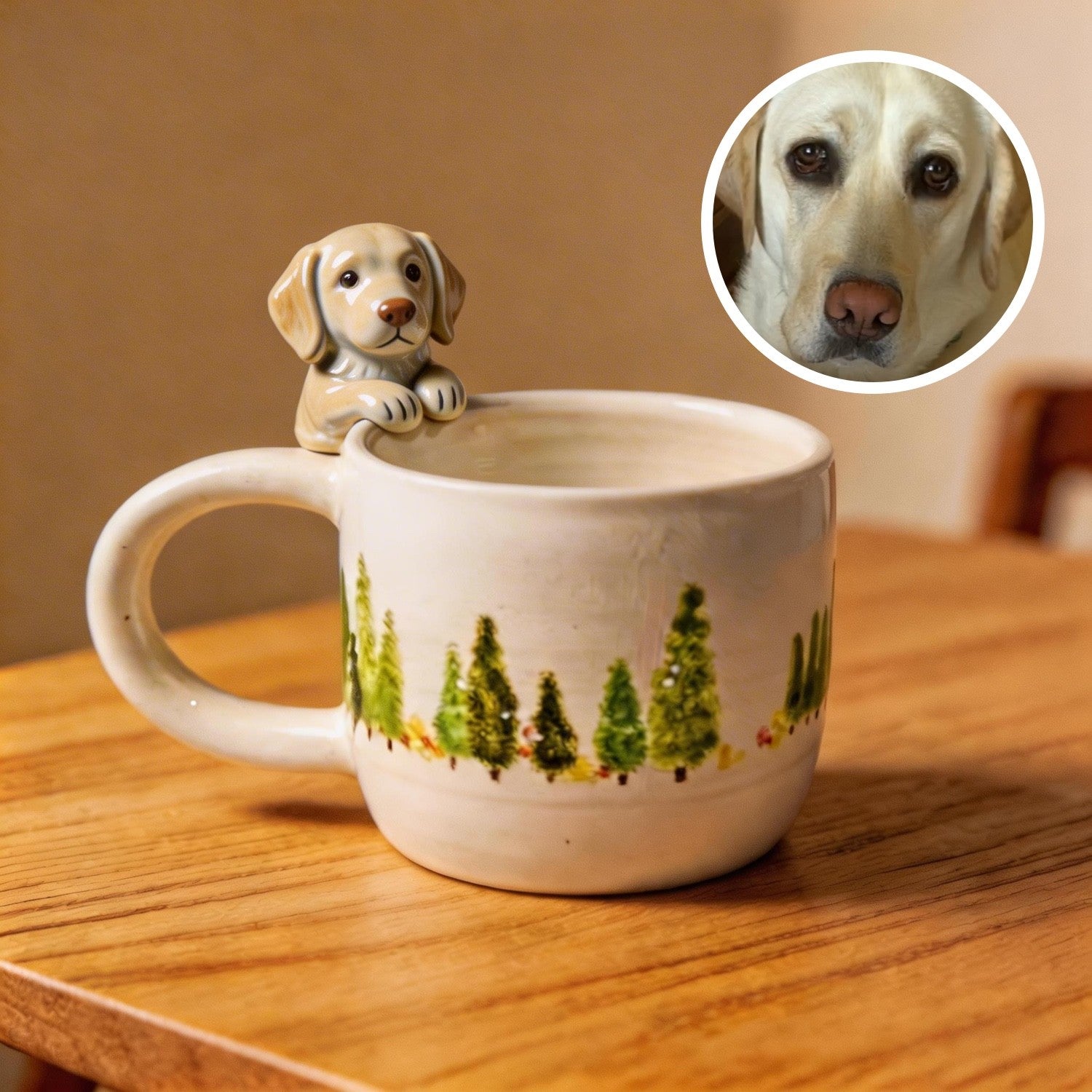 Custom Pet 3D Hanging Mug – Personalized Pet Ceramic Cup