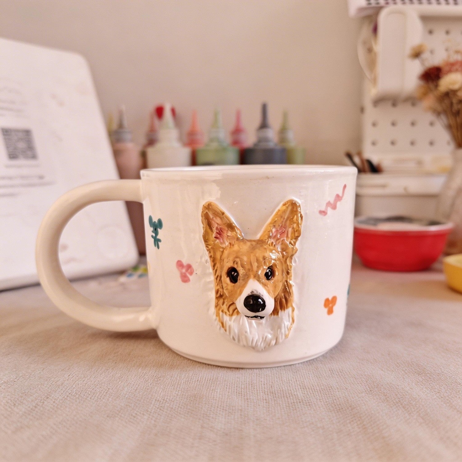 Custom Pet 3D Head Mug – Personalized Dog & Cat Ceramic Coffee Mug