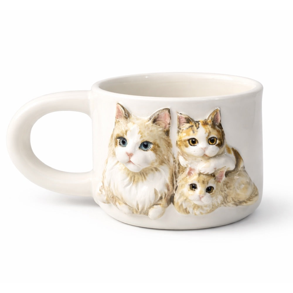 Custom Pet 3D Head Mug – Personalized Dog & Cat Ceramic Coffee Mug