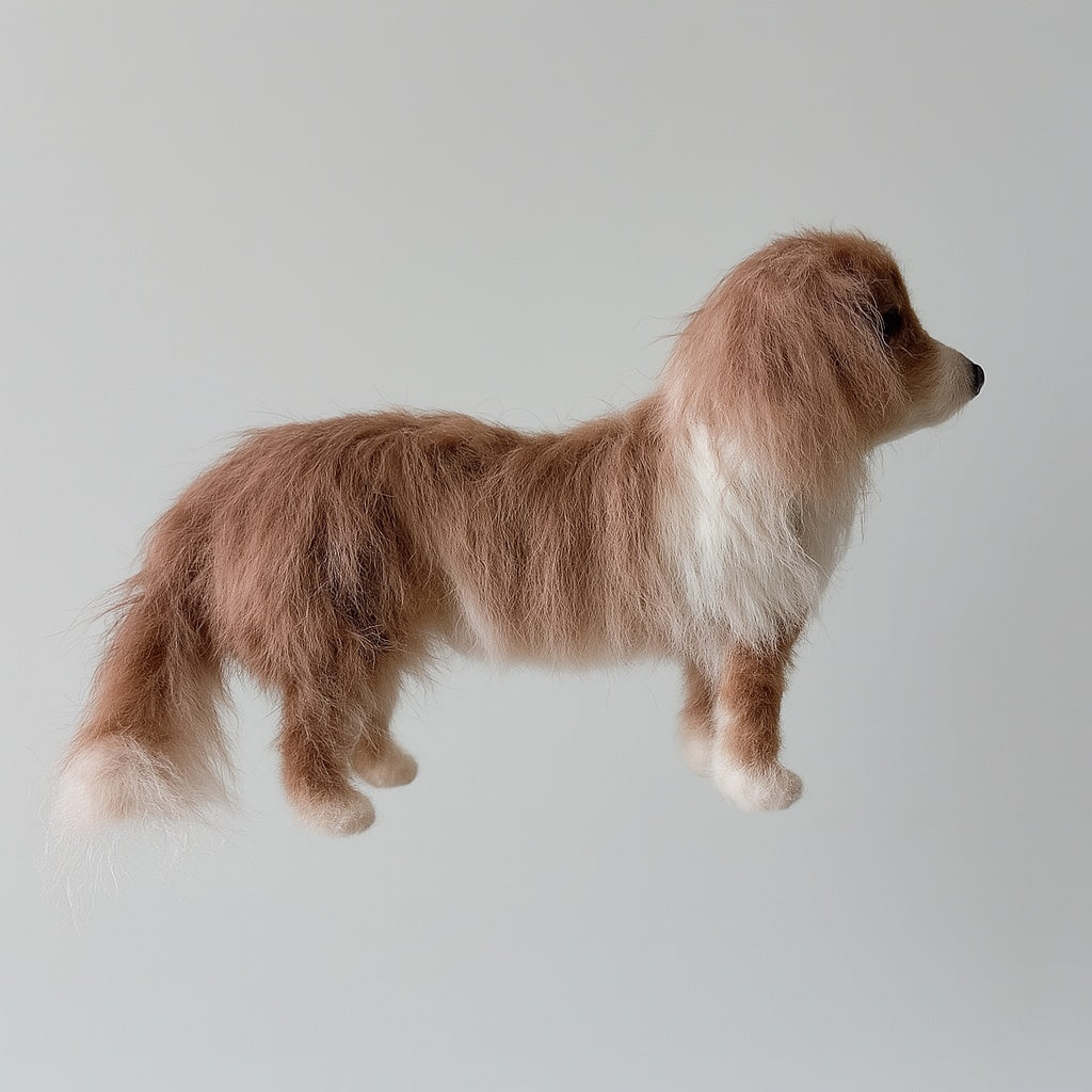 Custom Realistic Pet Clone – Handcrafted 3D Twist-Wool Sculpture (20cm/8inch Nose-to-Butt)