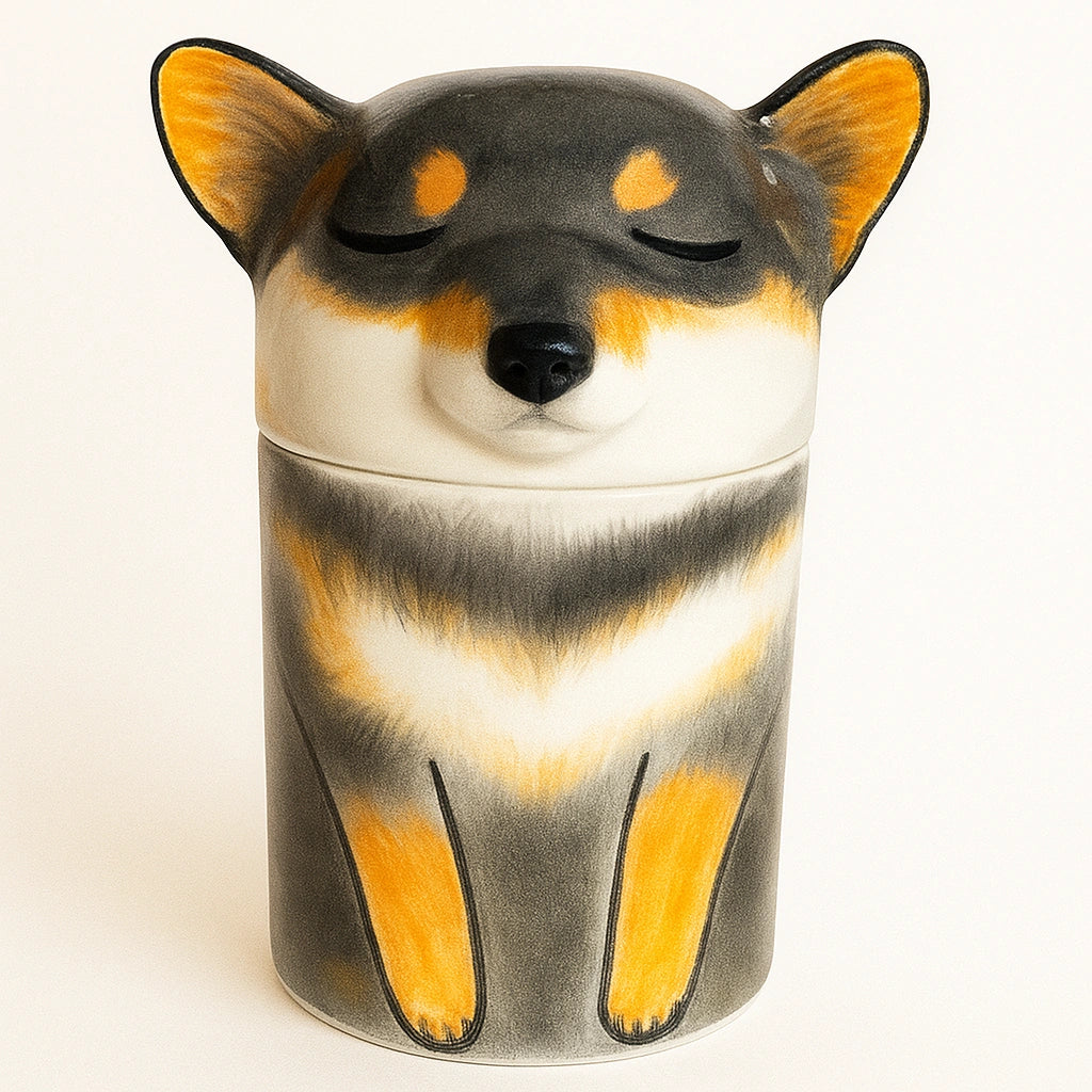 Custom Pet Urn for Dog Ashes - Personalized Ceramic Memorial Keepsake with Engraved Name & Photo, Handmade Pet Cremation Urn for Small Medium Large Dogs
