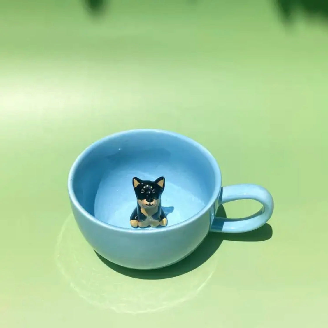 Colorful 3D Pet Mug – Custom Dog or Cat Inside | 6 Dopamine Colors | 1 or 2 Pets | 350ml Ceramic Cup