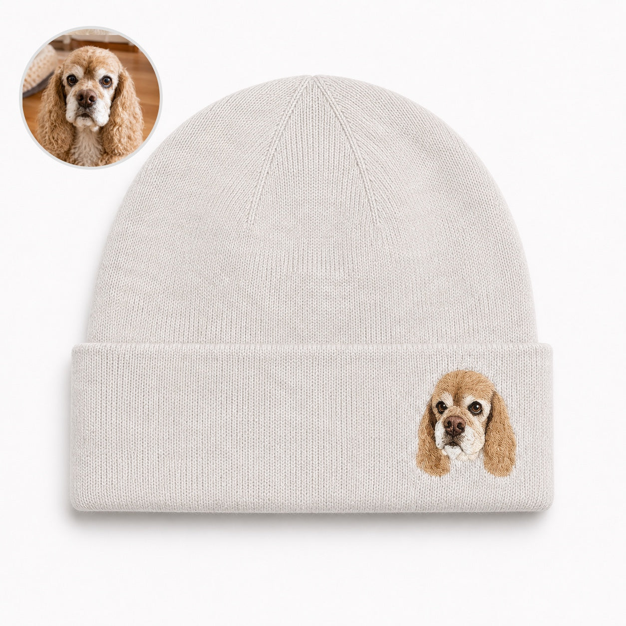 Custom Needle Felted Pet Portrait Hat | Hand-Felted Needle Art Hat