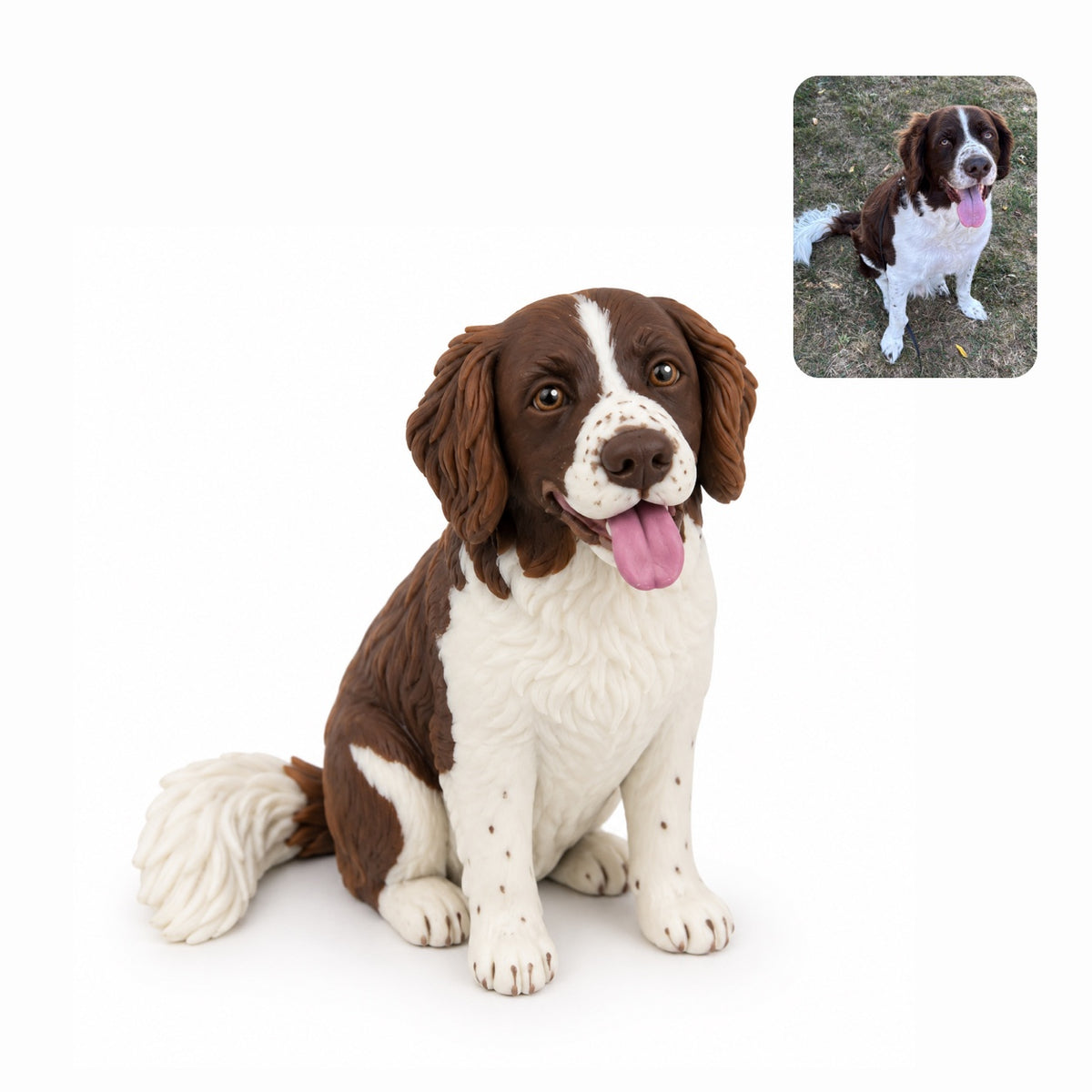 Custom Pet Polymer Clay Sculpture – Handmade 3D Pet Figurine