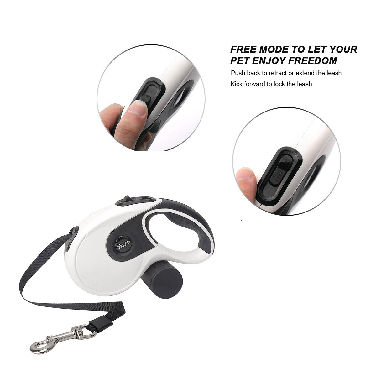 5M Retractable Dog Leashes Automatic Extending Nylon Walking Pet Dog Lead Leash 