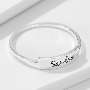 Full Silver Name1 Ring