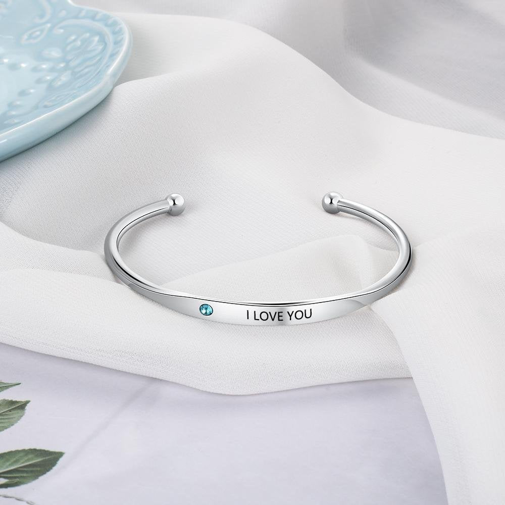Personalized Birthstone Name Bracelet