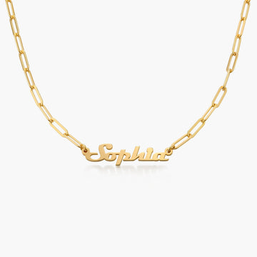 Handmade Full Silver Vintage Name Necklace